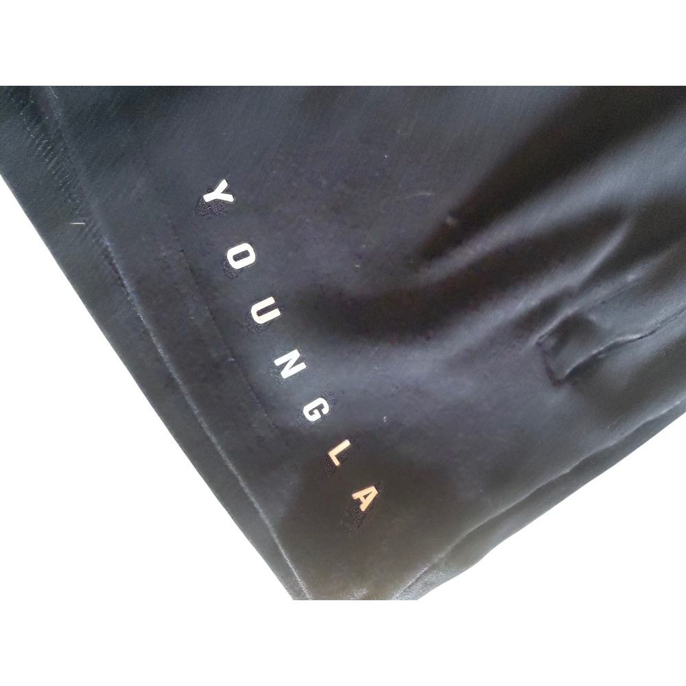 YoungLA  Mens Shorts Black Large Athletic Gym Workout Drawstring - Picture 3 of 7